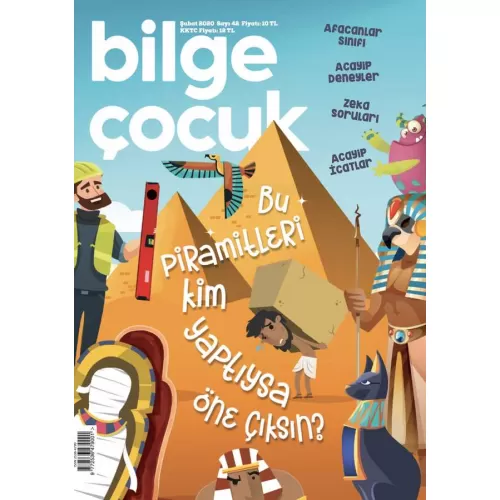Bilge Çocuk Dergisi Sayı: 42 Şubat 2020 Bu Piramitleri Kim Yaptıysa Öne Çıksın? (Oyun Hediyeli)