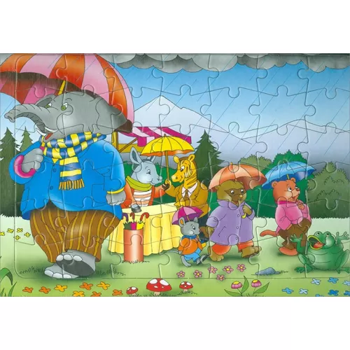 Yağmur Hikayeli Yapboz 42 Parça Puzzle - Yumurcak Yayınları