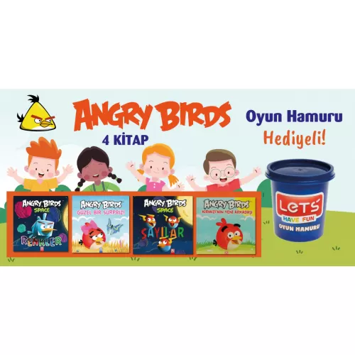 Angry Birds Serisi Seti 4 Kitap + Oyun Hamuru Hediye Altın Kitapları