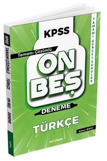 2022 KPSS Türkçe Tamamı Çözümlü 15 Deneme