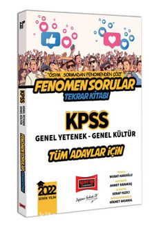 2022 KPSS Genel Yetenek Genel Kültür Tüm Adaylar İçin Fenomen Sorular Tekrar Kitabı